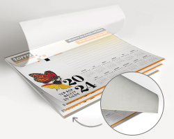 podkład reklamowy na biurko z kalendarzem i uchylna klapką