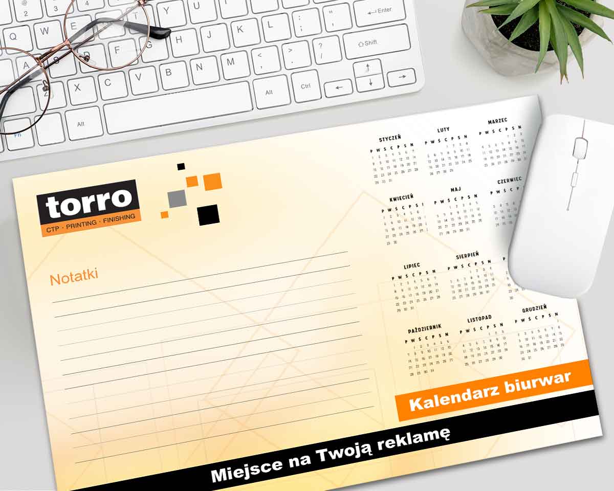 Kalendarz biuwar na biurko