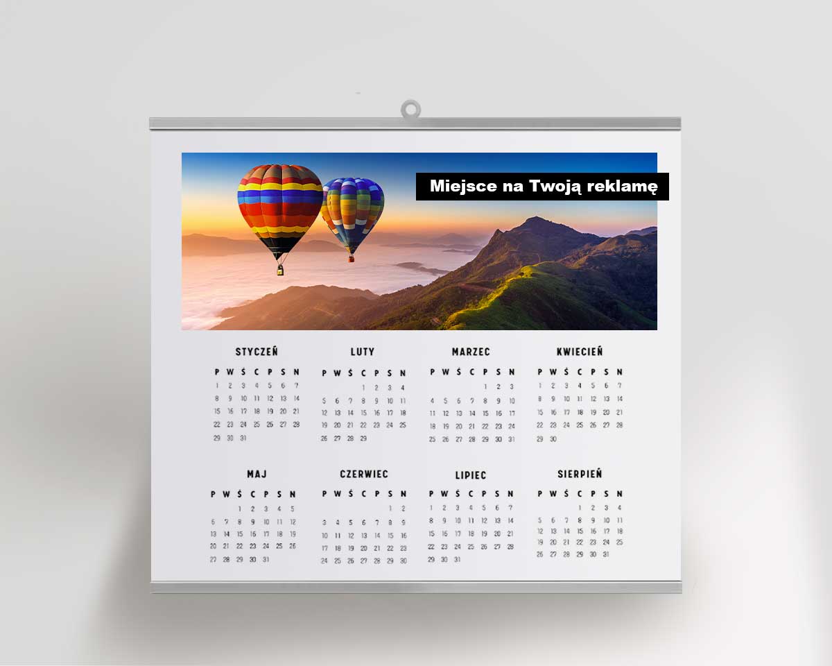 Kalendarz ścienny listwowany