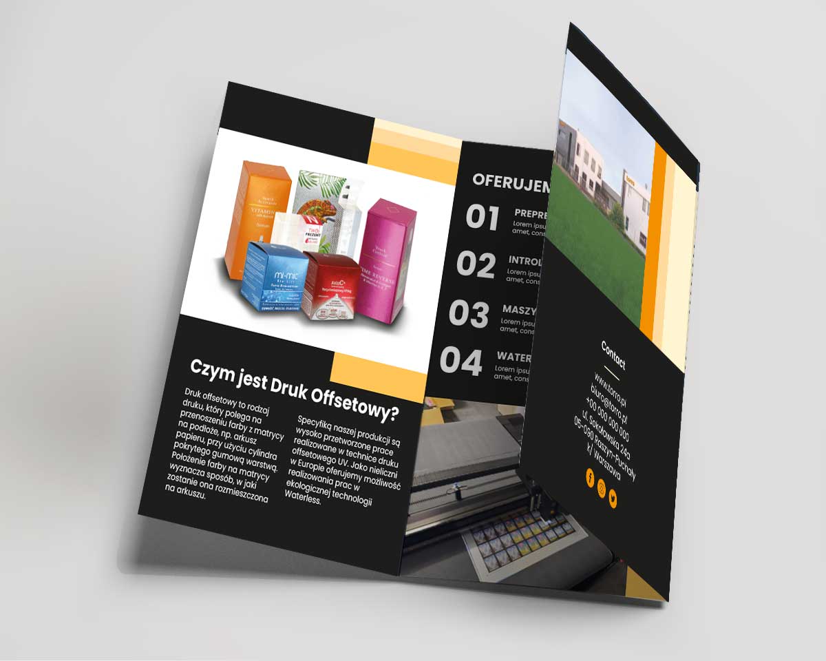 ulotki składane w "DL"