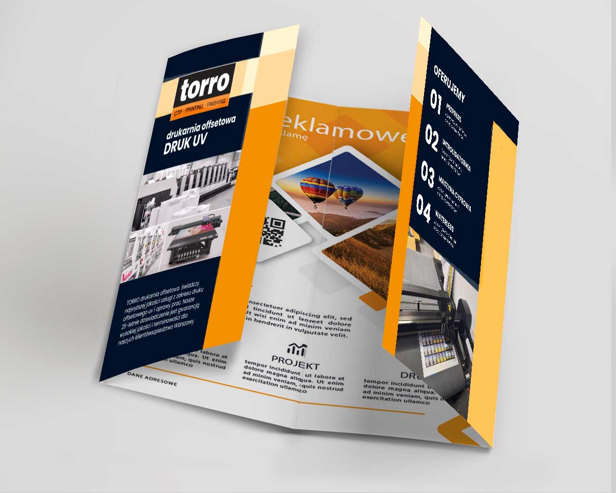 ulotki składane w "ołtarzyk"